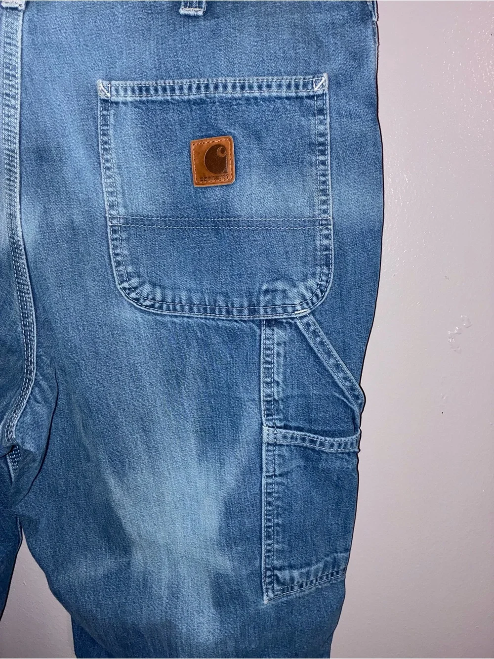 Y2K Carhartt Men's Distressed Dungaree Jeans